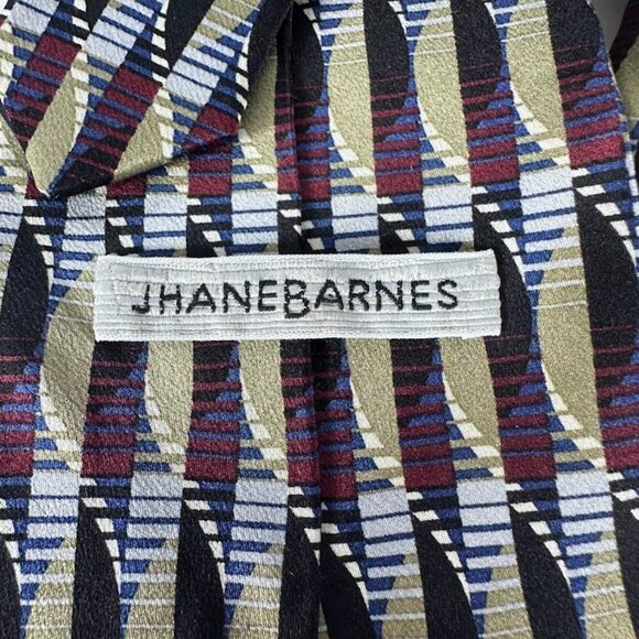 Jhane Barnes Men's Tie 100% Silk Made in Japan - Picture 3 of 4